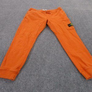 Stone Island Sweatpants Adult XL Orange Street Wear Designer Authentic Mens